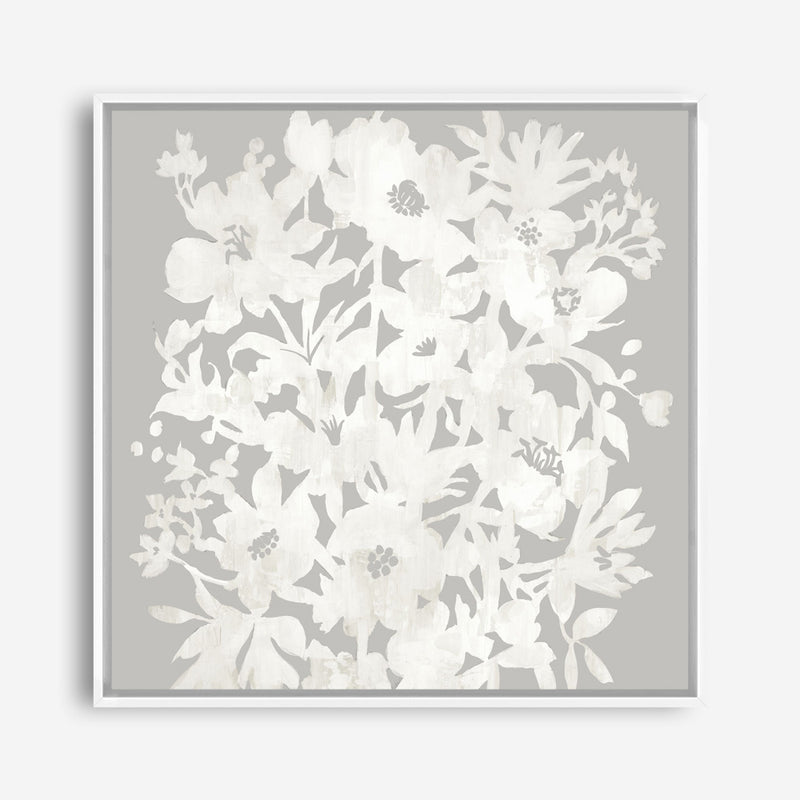 Floral Silhouette (Square) Canvas Print