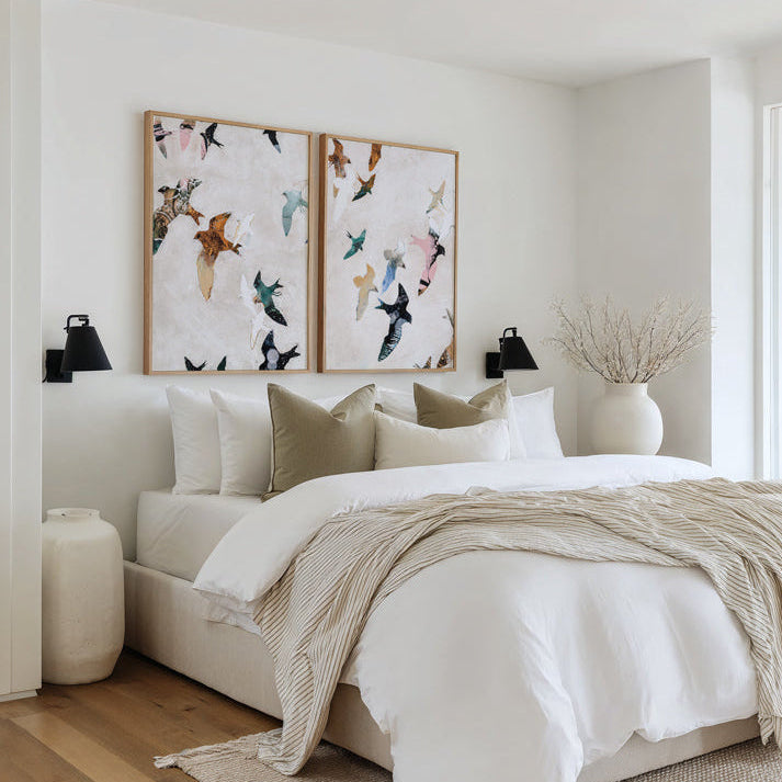 Abstract Birds 1 & 2 Canvas Print Set