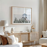 Blue Boat Shed Photo Art Print