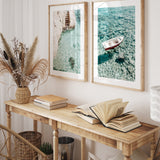Italian Coastline & Capri Boat II Photo Art Print Set