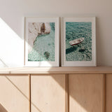 Italian Coastline & Capri Boat II Photo Art Print Set