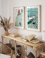 Italian Coastline & Capri Boat II Photo Art Print Set