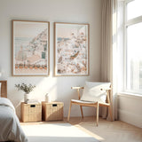 Santorini Sunset & Positano Sunset Photo Art Print Set