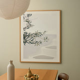 Santorini Olive Branch Photo Art Print