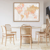 Across the World Map Canvas Print