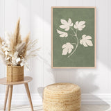 Botanical Study III Forest Green Crop Art Print