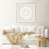 Coastal Block Print II Neutral  (Square) Art Print