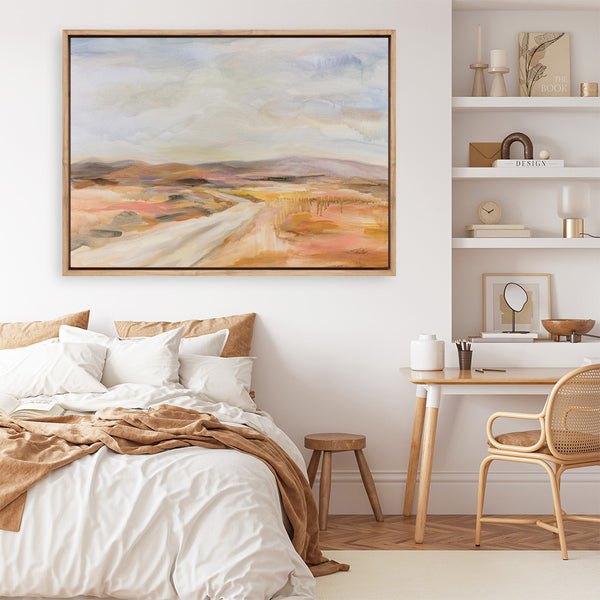White Desert Road Canvas Print