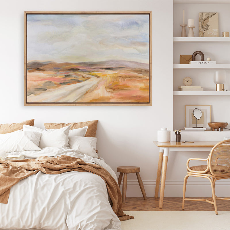 White Desert Road Canvas Print