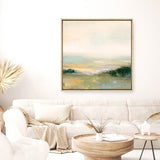 Dark Glowing Valley Neutral (Square) Canvas Print