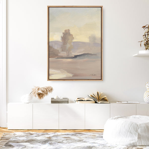 Monochromatic Farm View IV Canvas Print