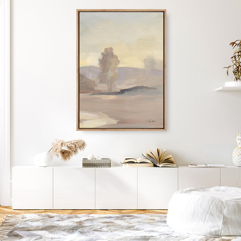Monochromatic Farm View IV Canvas Print