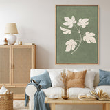 Botanical Study III Forest Green Crop Canvas Print