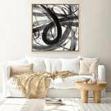 Roller Coaster I on White (Square) Canvas Print