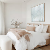 Birches in Winter Blue Gray Canvas Print