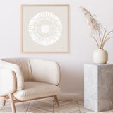 Coastal Block Print II Neutral  (Square) Art Print