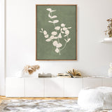 Botanical Study II Forest Green Crop Canvas Print