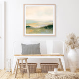 Dark Glowing Valley Neutral (Square) Art Print