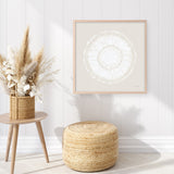 Coastal Block Print I Neutral  (Square) Art Print