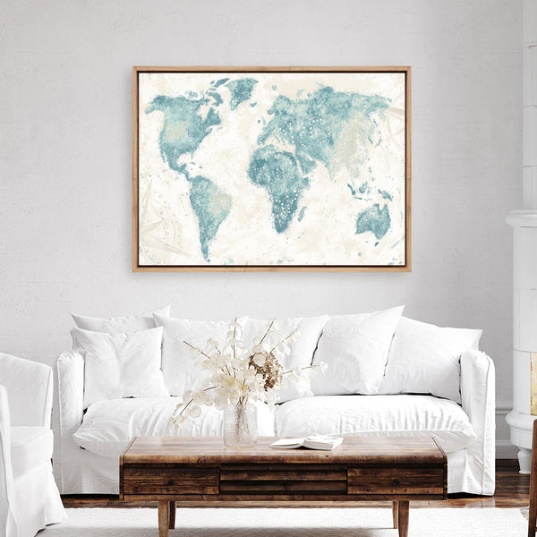 Explore the World I no Words Light Canvas Print