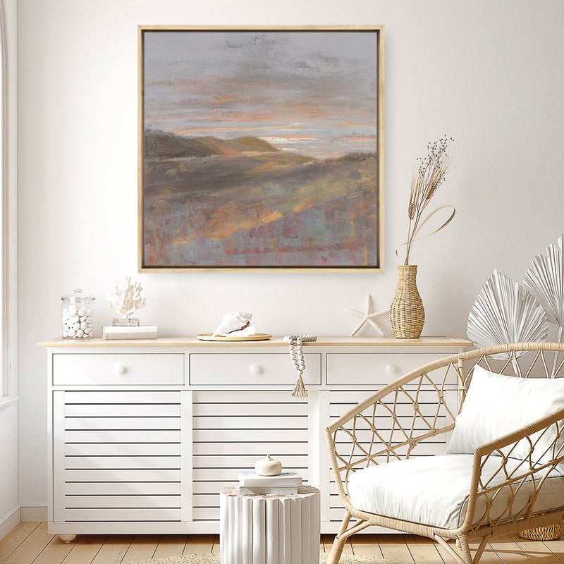 Dawn on the Hills Light (Square) Canvas Print