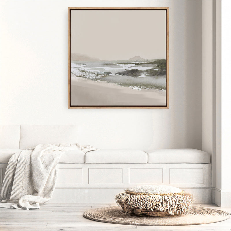 Calm Beach (Square) Canvas Print