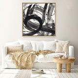 Roller Coaster II on White (Square) Canvas Print