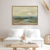 Muted Green Landscape Canvas Print