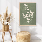 Botanical Study II Forest Green Crop Art Print
