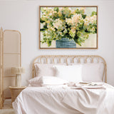 Hydrangeas in Vase Canvas Print
