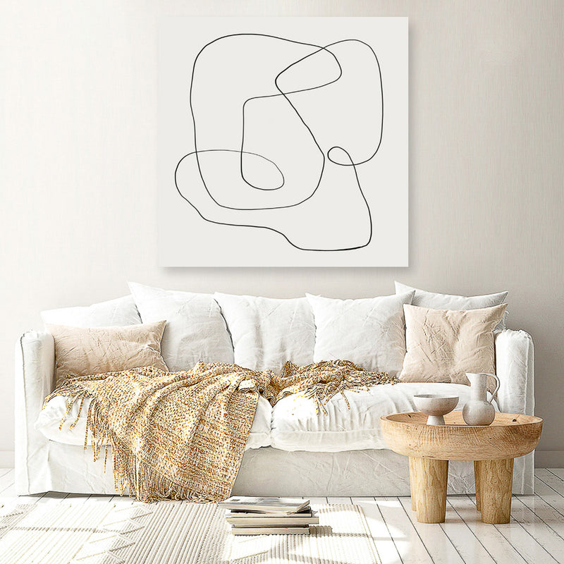 Line Abstract (Square) Canvas Print