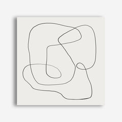 Line Abstract (Square) Canvas Wall Art Print