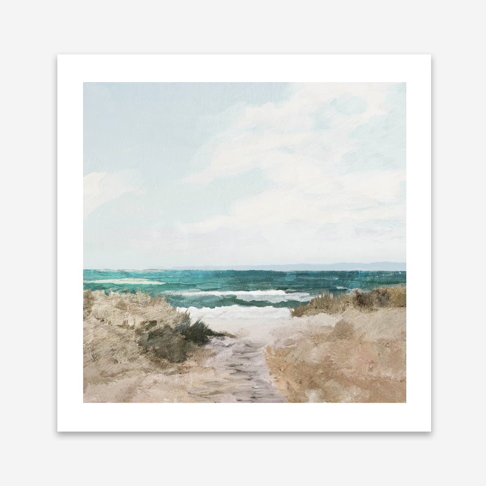 Beach Path (Square) Art Print