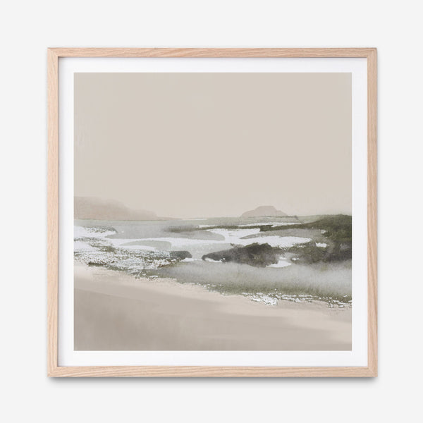 Calm Beach (Square) Art Print