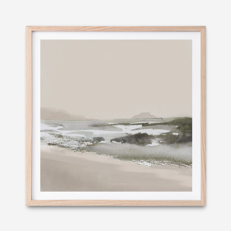 Calm Beach (Square) Art Print