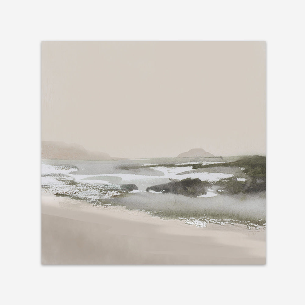 Calm Beach (Square) Art Print