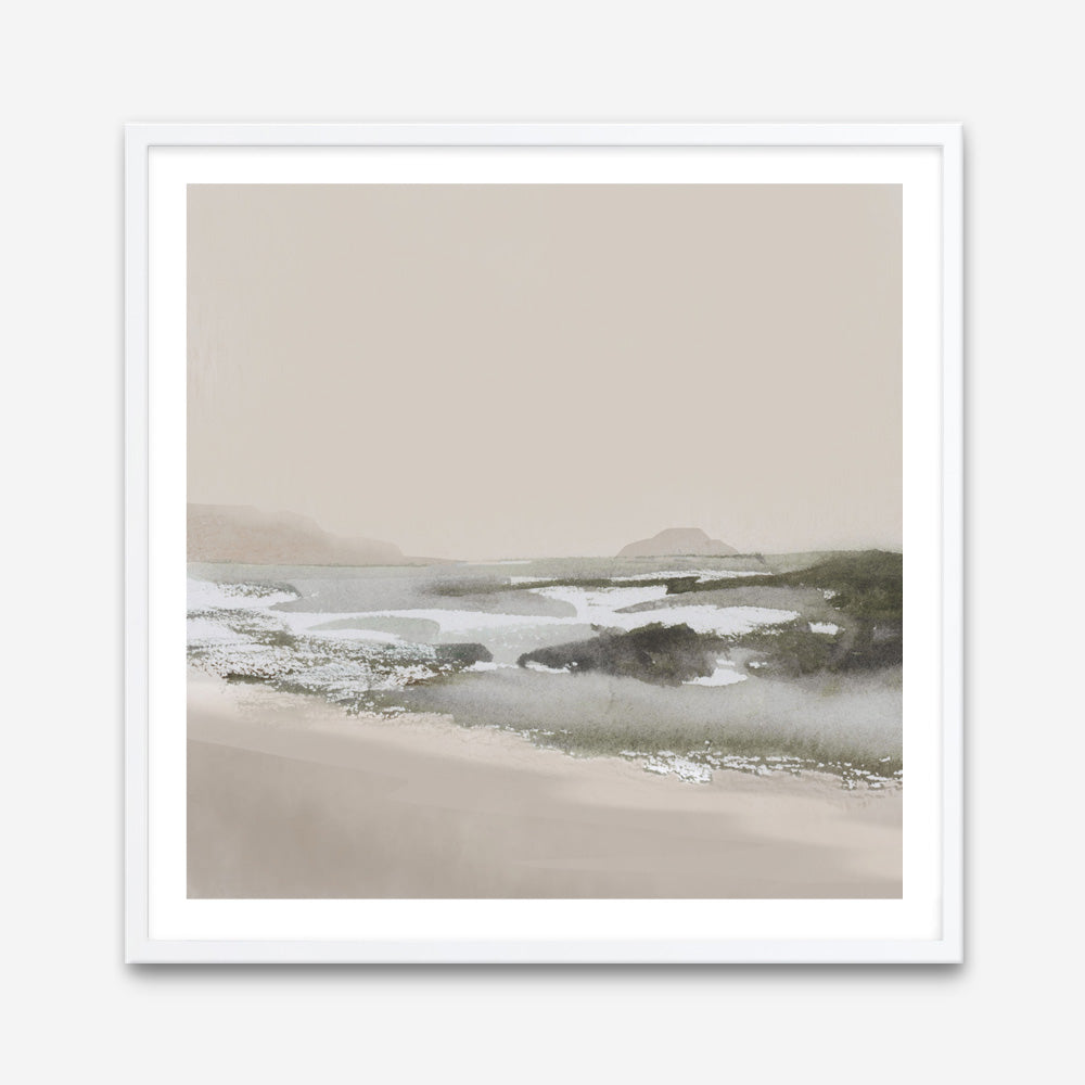 Calm Beach (Square) Art Print