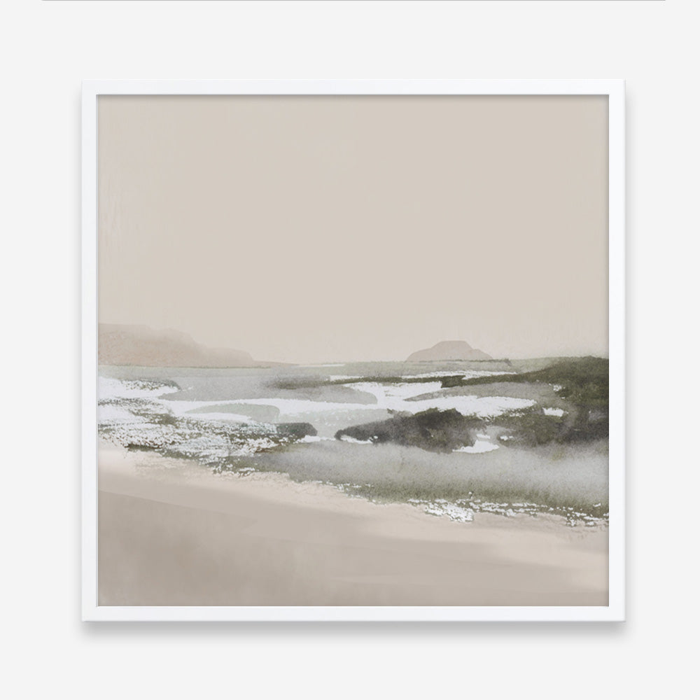 Calm Beach (Square) Art Print