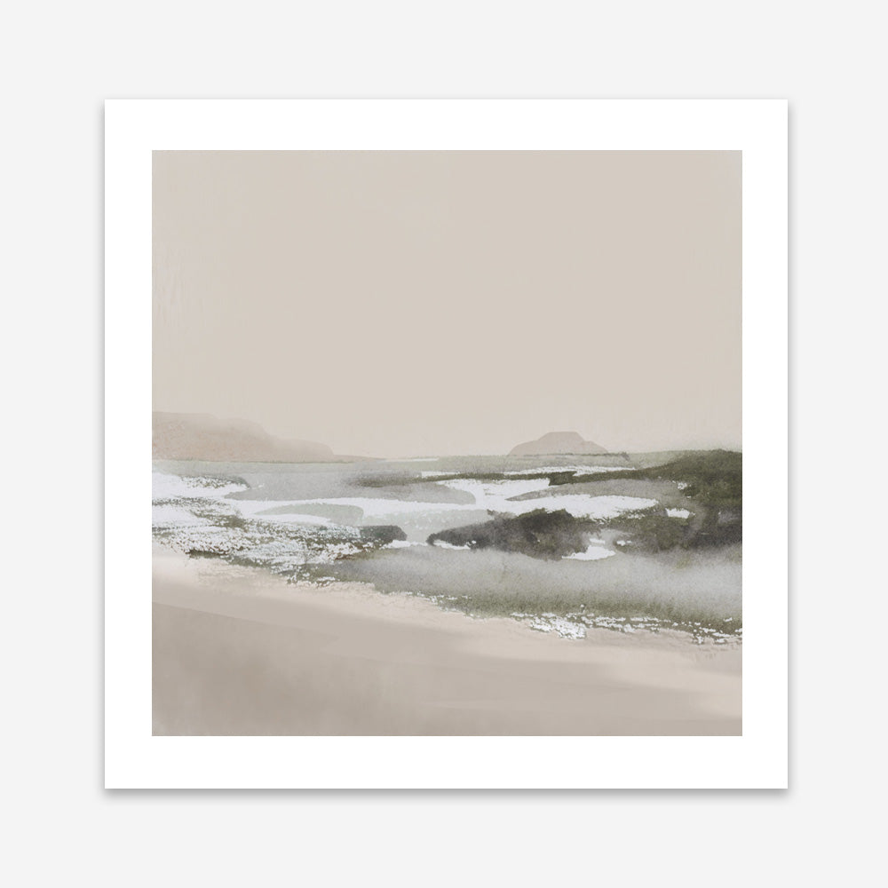 Calm Beach (Square) Art Print