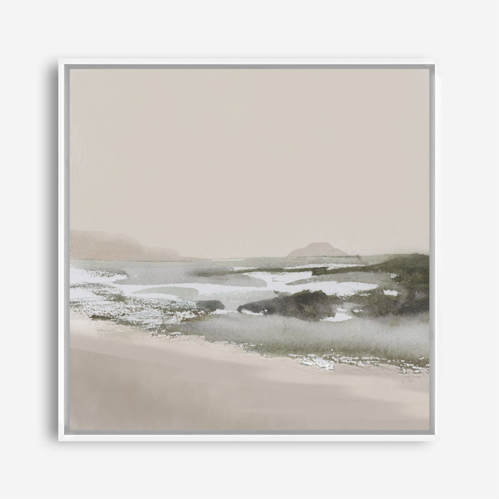 Calm Beach (Square) Canvas Print