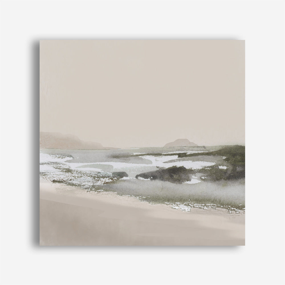 Calm Beach (Square) Canvas Print