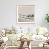 Calm Beach (Square) Art Print