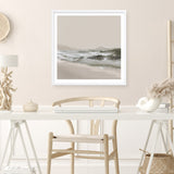 Calm Beach (Square) Art Print