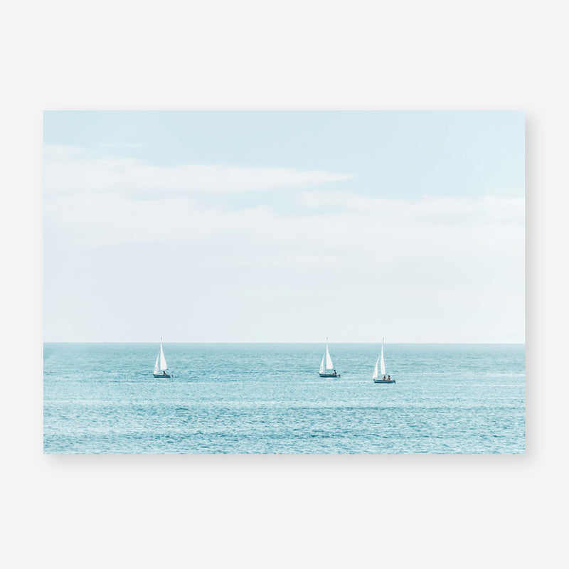 Three Sailboats Art Print