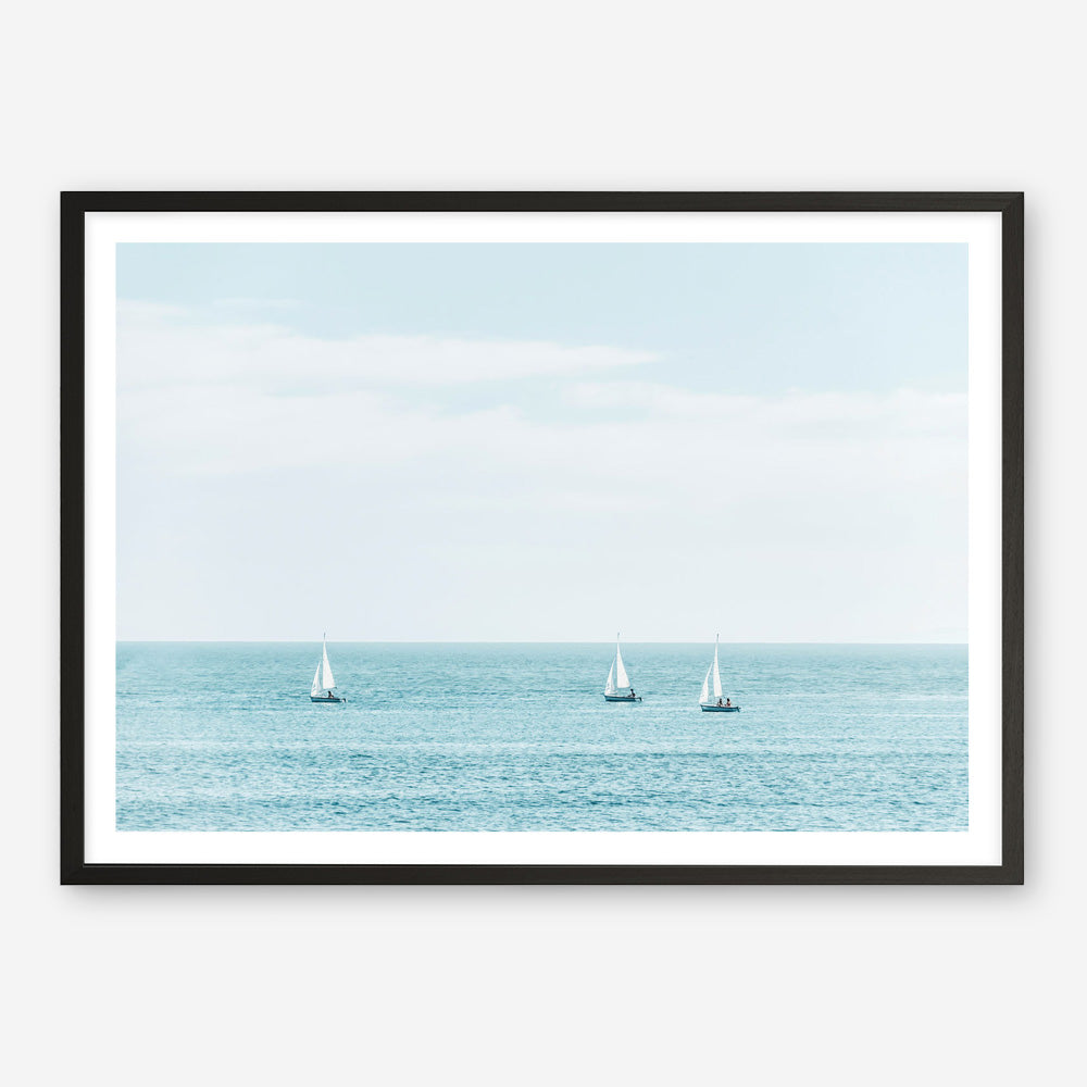 Three Sailboats Art Print