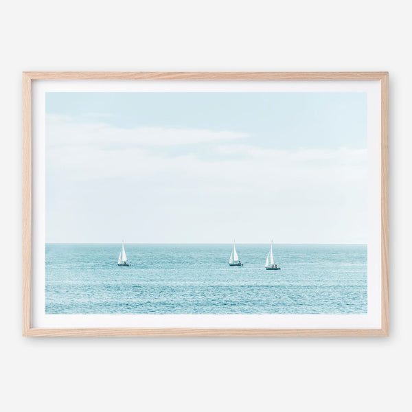 Three Sailboats Art Print