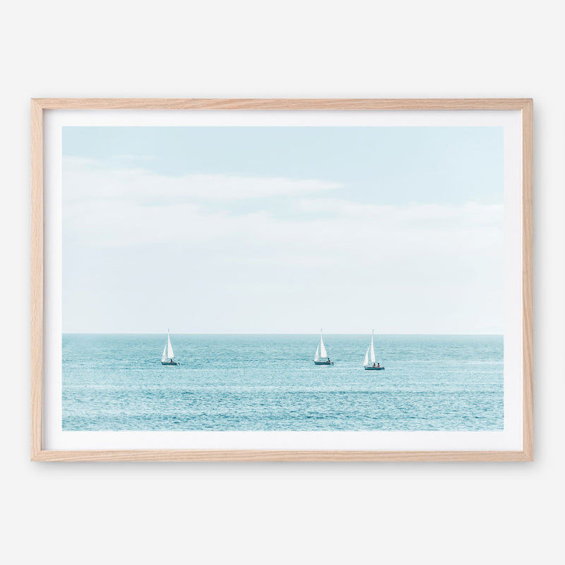 Three Sailboats Art Print