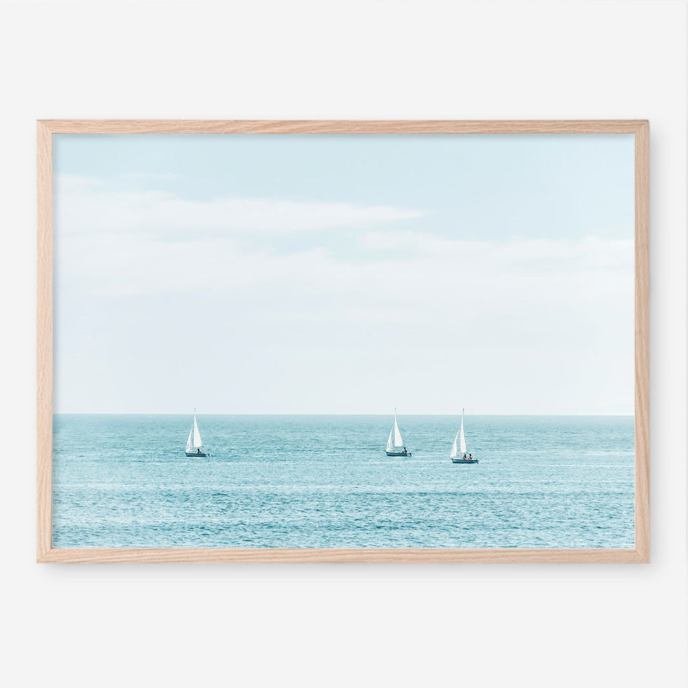Three Sailboats Art Print