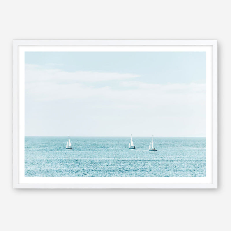 Three Sailboats Art Print