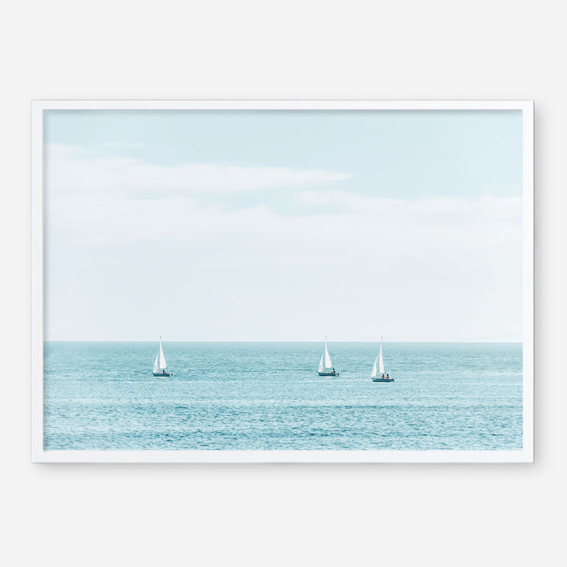 Three Sailboats Art Print